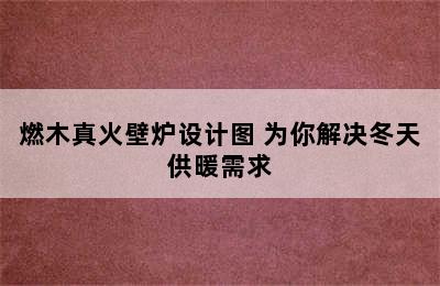 燃木真火壁炉设计图 为你解决冬天供暖需求